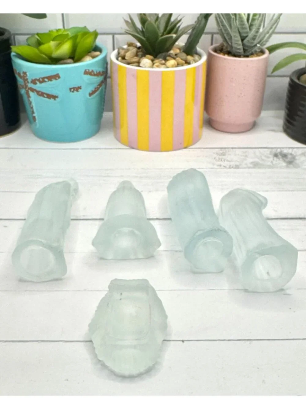 Frosted Glass Nativity Scene Figurine Set - 5 Pieces
